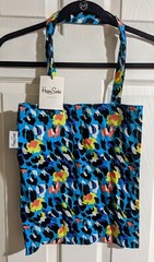 Happy Socks Shopping Tote Bag Animal Print Leopard Colorful Cotton Gift Idea