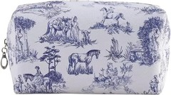 Jolitee Chinoiserie Floral Makeup Bag – Durable & 5.9×8.26×4.72 inches, Blue