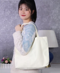 Reusable Canvas Tote Bag Natural Cotton Grocery Shopping Bags 15″x12″Set Of 6
