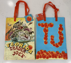 Trader Joe NWT STATE SHOPPING REUSABLE ECO-FRIENDLY GREEN TOTE BAG 💚 FL SC GA