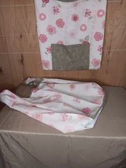 New handmade Reusable Market Bag Foldable with pocket Cotton Fabric