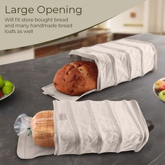 BREAD BAG, Reinforced Egg Protector – Anti-Crush Rigid 5 x 12.5 x 7, Beige
