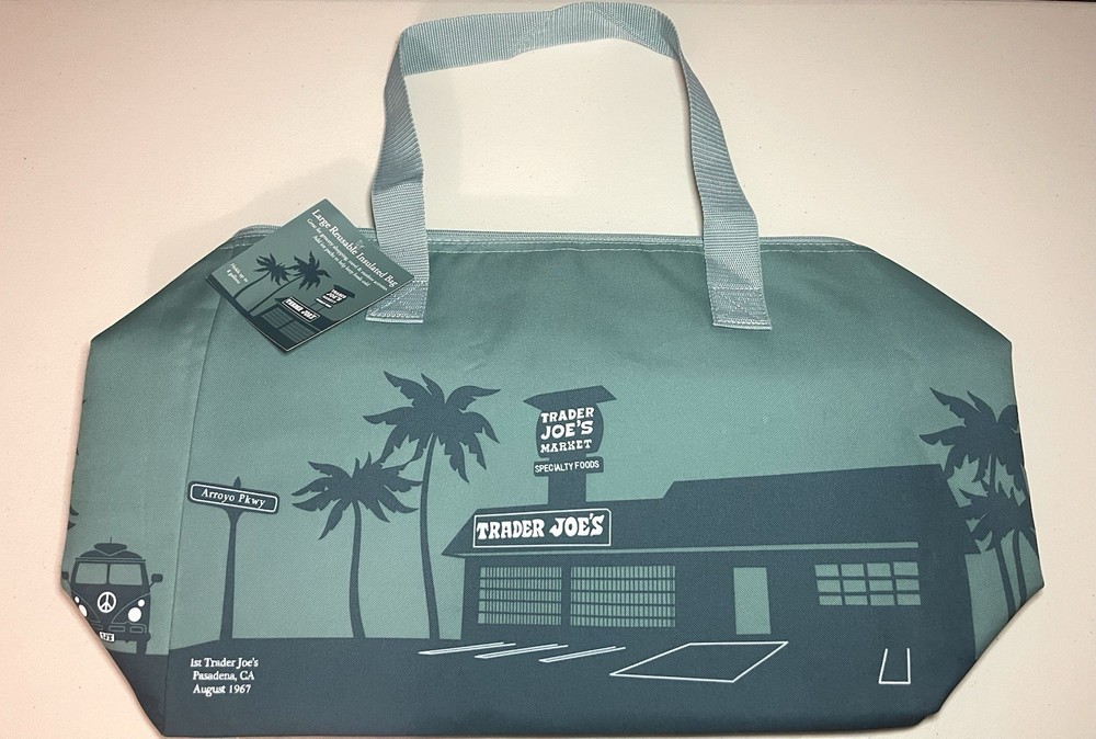 Trader Joe’s Emerald Teal Insulated Cooler Large 8 Gallon Tote Bag NWT Brand New