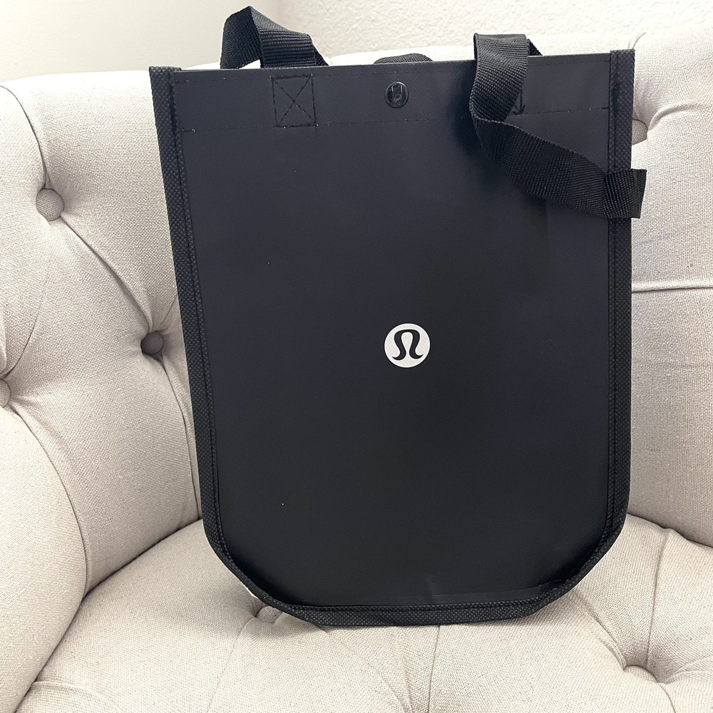 🩵 New Lululemon Reusable Small black & White Shopping Tote gift Lunch Bag