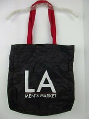 Herschel Reuseable Packable Tote Bag Los Angeles Red Handle