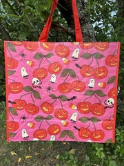 TJX 🎃Shopping Bag 🎃 PUMPKIN GHOSTS 👻Trick or Treat Sturdy Reusable Tote Fall