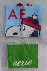 2 AMERICAN EAGLE REUSEABLE SHOPPING BAGS