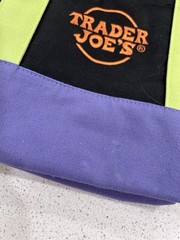 Trader Joe’s Mini Tote Bag Halloween Purple Green Orange Black 12×11