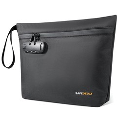 SafeDelux Smell Proof Bag, Odor Bag with 11.8 x 8.6 inches, Black