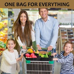 50 Pcs Reusable Tote Bag with Handles Bulk Extra Large Non Woven Grocery Shop…