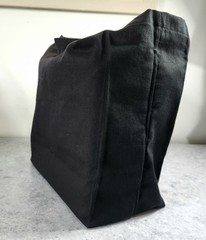 Tote Market Book Bag Embroidered Celtic Knot Multi Colors Black Canvas Handmade