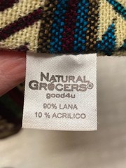 Natural Grocers Drawstring Backpack 17×14″ Bag Grocery Wool Llama Woven Ecuador