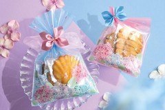 HEADS AJS-OP3 Hydrangea Gift Bags Made in Japan OPP Bags 15 x 23cm Blue 50