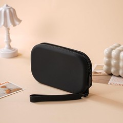 WHHJM Small Silicone Multifunctional Essential Bag Portable Travel Black