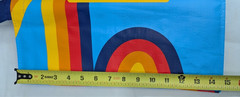 ALDI Reusable Grocery Shopping Bag Retro Colorful Rainbow Waves Eco-Friendly Lar