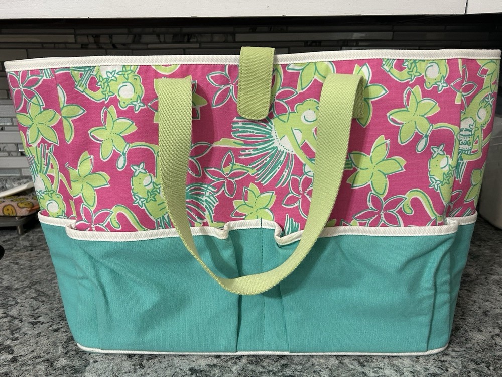 Lilly Pulitzer Market Shopper Tote Bag In The Totally Blossom Gently Used
