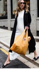 Notabag Foldable shopping Bag/ Tote Mustard -Designed In Germany 100% authentic