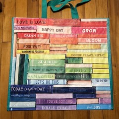 ❤️POSITIVE LOVE BOOKS 🌈Reusable Shopping Bag~EcoTote TJ Maxx Colorful 📚