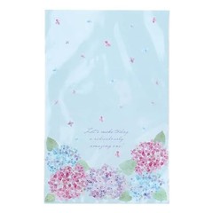 HEADS AJS-OP3 Hydrangea Gift Bags Made in Japan OPP Bags 15 x 23cm Blue 50