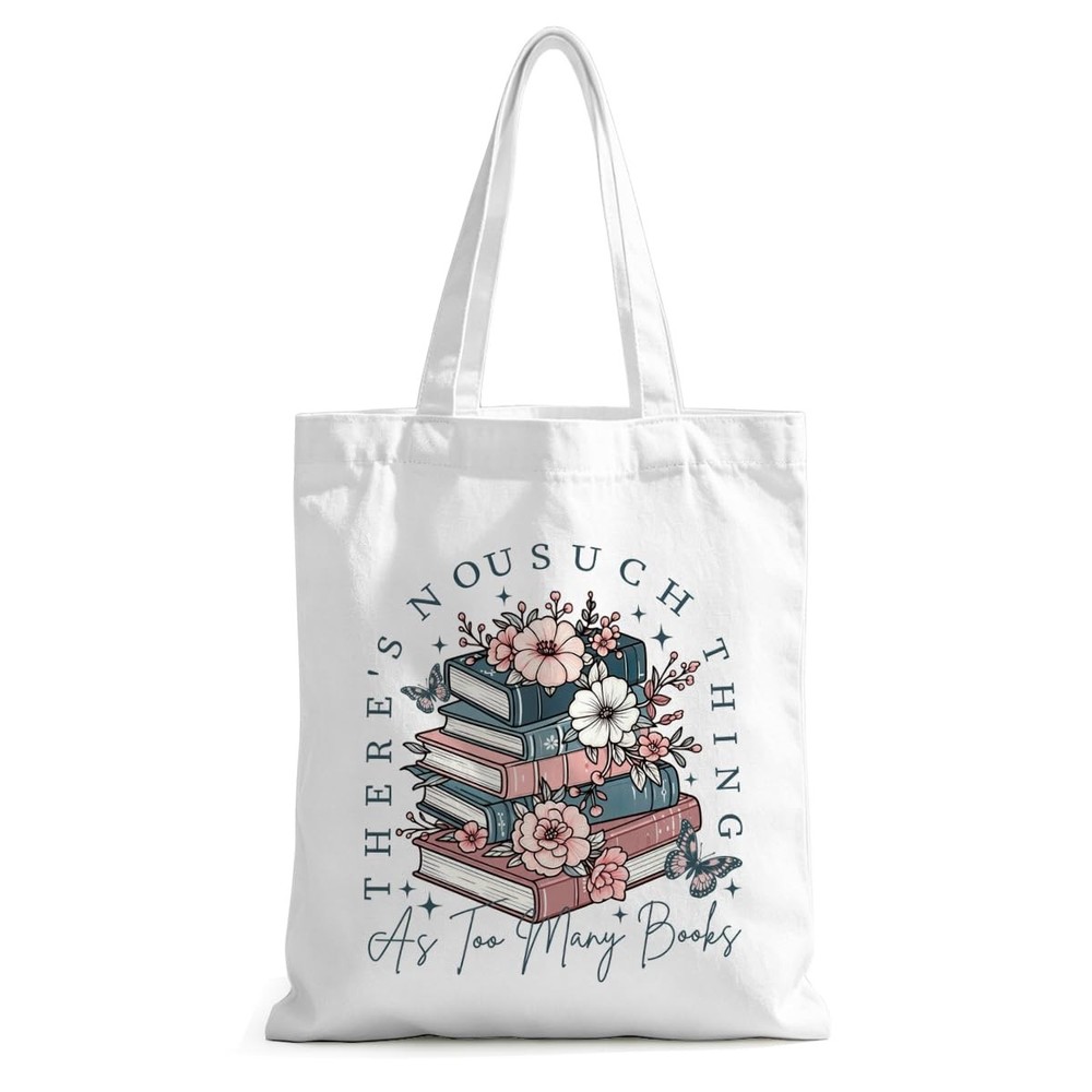 Funny Book Lover Canvas Tote Bag for Women – Bookish Gift Reusable Shoulder Bag