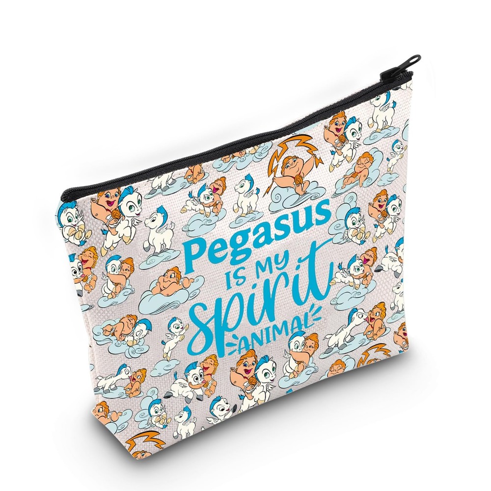LEVLO Pegasus Cosmetic Makeup Bag Cartoon Movie Horse Lover Gift