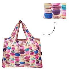 Large Foldable Tote Nylon Reusable Grocery Bags, 3 Pack, Delicious Foods