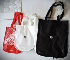 Lululemon Reusable Shopping Gift Bag Yoga Manifesto 1 Large & 10 Small Tote Lot