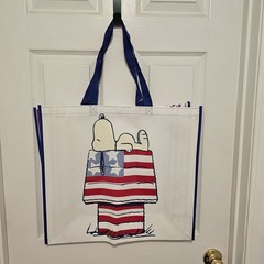 Peanuts Snoopy Stars Stripes Patriotic Reusable Tote Bag