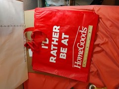 NEW Double Sided I‘d Rather Be At Home Goods Tote Bag Reusable HTF