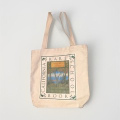 EnviroTote Small Canvas Reusable Tote Bag Beige Graphic Print Rare Book School