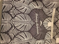 Tommy Bahama Palm Leaf Print Double Handle Tote Insulated Black White logo