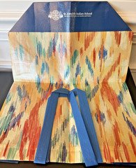 Reusable 6 Gallon Blue Multicolor Tote Bag St. Joseph’s Indian School Charity