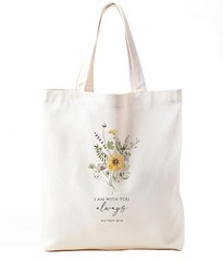 Christian Flower floral Canvas Tote Bags for Women, Inspirational Christian B…