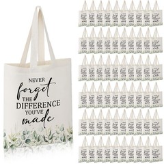 60 Pcs Employee Appreciation Gift Totes Bulk Inspirational Canvas Bags Reusab…