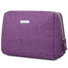 Large Makeup Bag Zipper Pouch Travel Cosmetic (Pack of 1), Purple