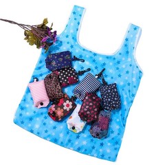 6-Pack Foldable Reusable Grocery Shopping Tote Bags Fits in Pocket Waterproof