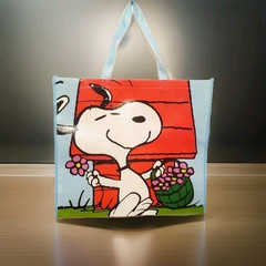 Peanuts Snoopy Spring Reusable Large 19″ Tote Shopping Bag New