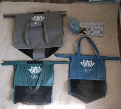 3 Lotus Trolley Bags Reusable Eco-Friendly Grocery Set Reuseable Multi-Size