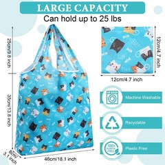 18 PCS Foldable Reusable Shopping Bags Machine Washable Waterproof Grocery