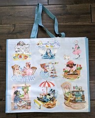 Reusable Tote Bag A DOG’S LIFE MARSHALL’S Poodle Dalmatian Dog Walker New