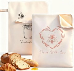 Premium Beeswax Bread Bags for 17 inches x 13 inches, White – Little Bee
