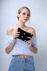 Deanfun Makeup Case Small, Cosmetic Zipper Bag Waterproof for Heart D2-51356