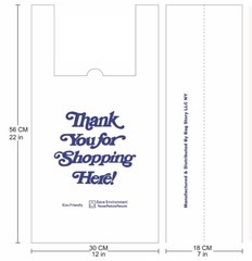 Wholesale 5 Pallets 90000 Non-Woven T-Shirt Grocery Bags Thank You Bulk 45GSM