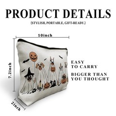 DOFQZ Halloween Ghost Dogs Lover Gifts Makeup Bag, Horror Spooky 23Child