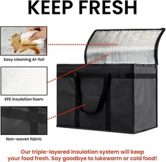 Heavy Duty Grocery Cooler Tote, 15L Capacity