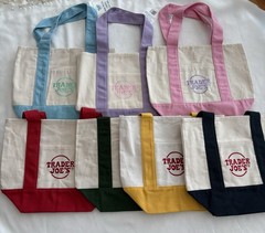 Trader Joe’s Mini Canvas Tote Bag Limited Edition Set Of 7