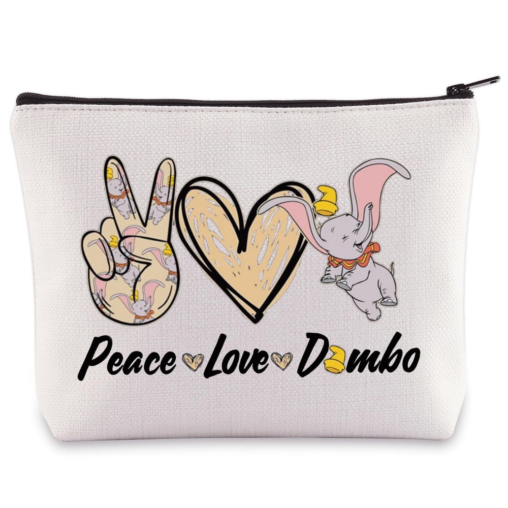 BWWKTOP Elephant Cosmetic Makeup Bag Fans Gifts Elep-hant PeaceDumb