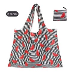 3 pc print waterproof 210D big grocery bag reusable strong foldable nylon bag