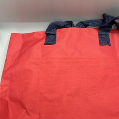 Helping Our Heroes Red Canvas Medium Tote Reusable Shopping Bag 15-1/4” X 13”