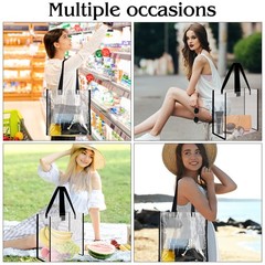 12 Pack Clear Tote Bag Stadium Approved Plastic Tote Bag Transparent PVC Shou…